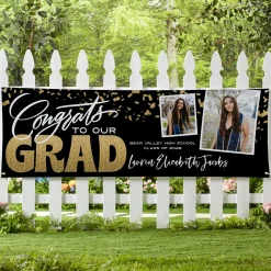 Glitter Graduation Photo Banner