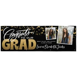Glitter Graduation Photo Banner