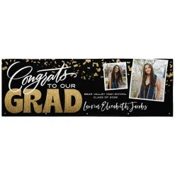 Glitter Graduation Photo Banner
