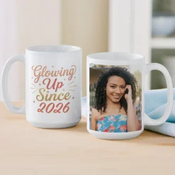 Glowing Up Since Photo Mug