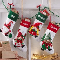 Gnome Family Plush Stocking