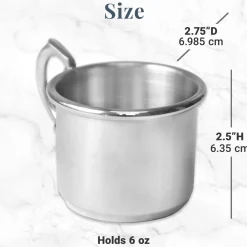 God Bless Pewter Baby Keepsake Cup