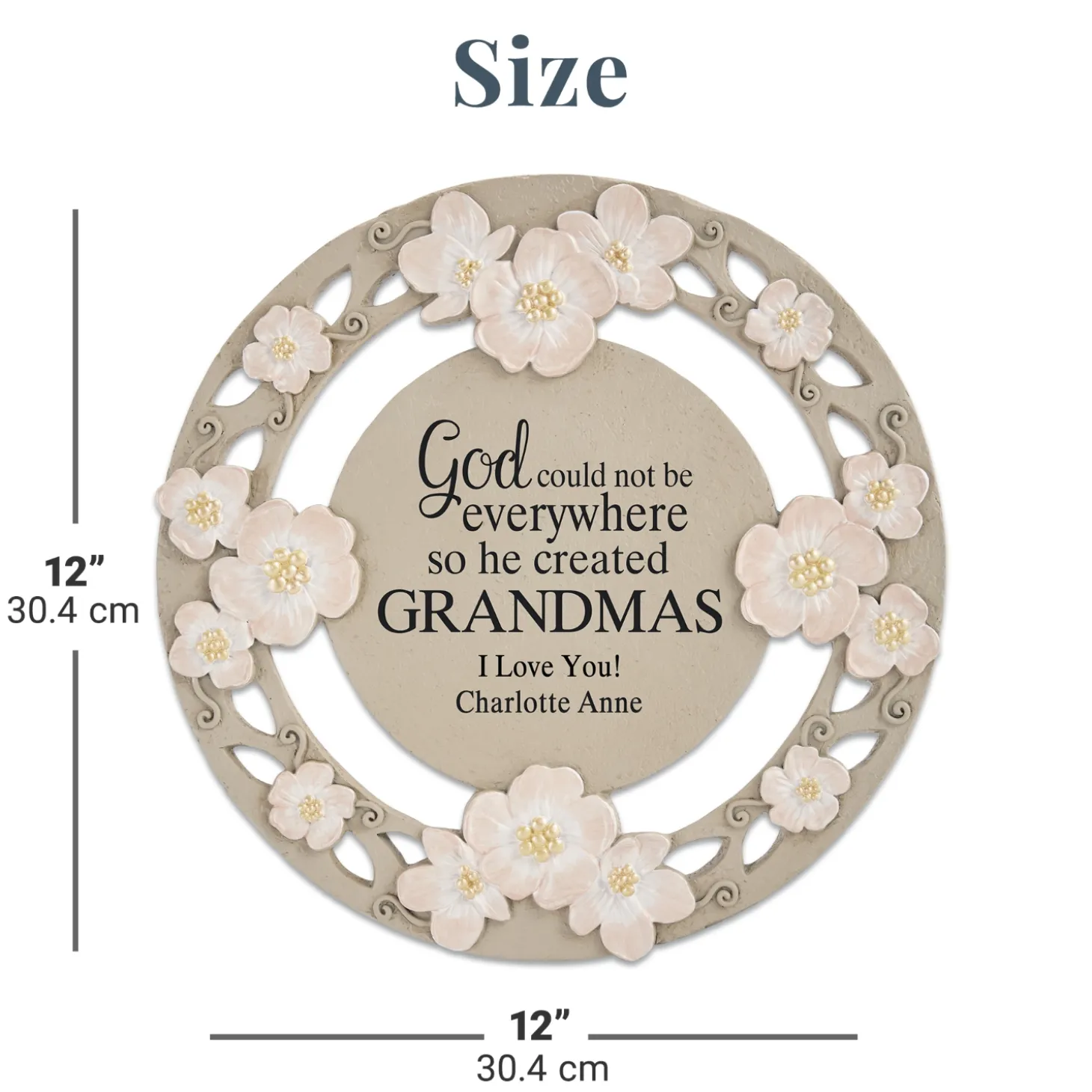 God Couldn't Be Everywhere Flower Garden Stone