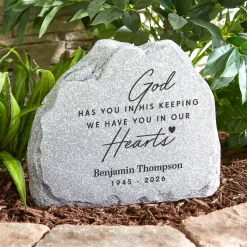 God Has You in His Keeping Standing Garden Stone
