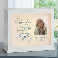 God Made an Angel Memorial Photo Accent Light