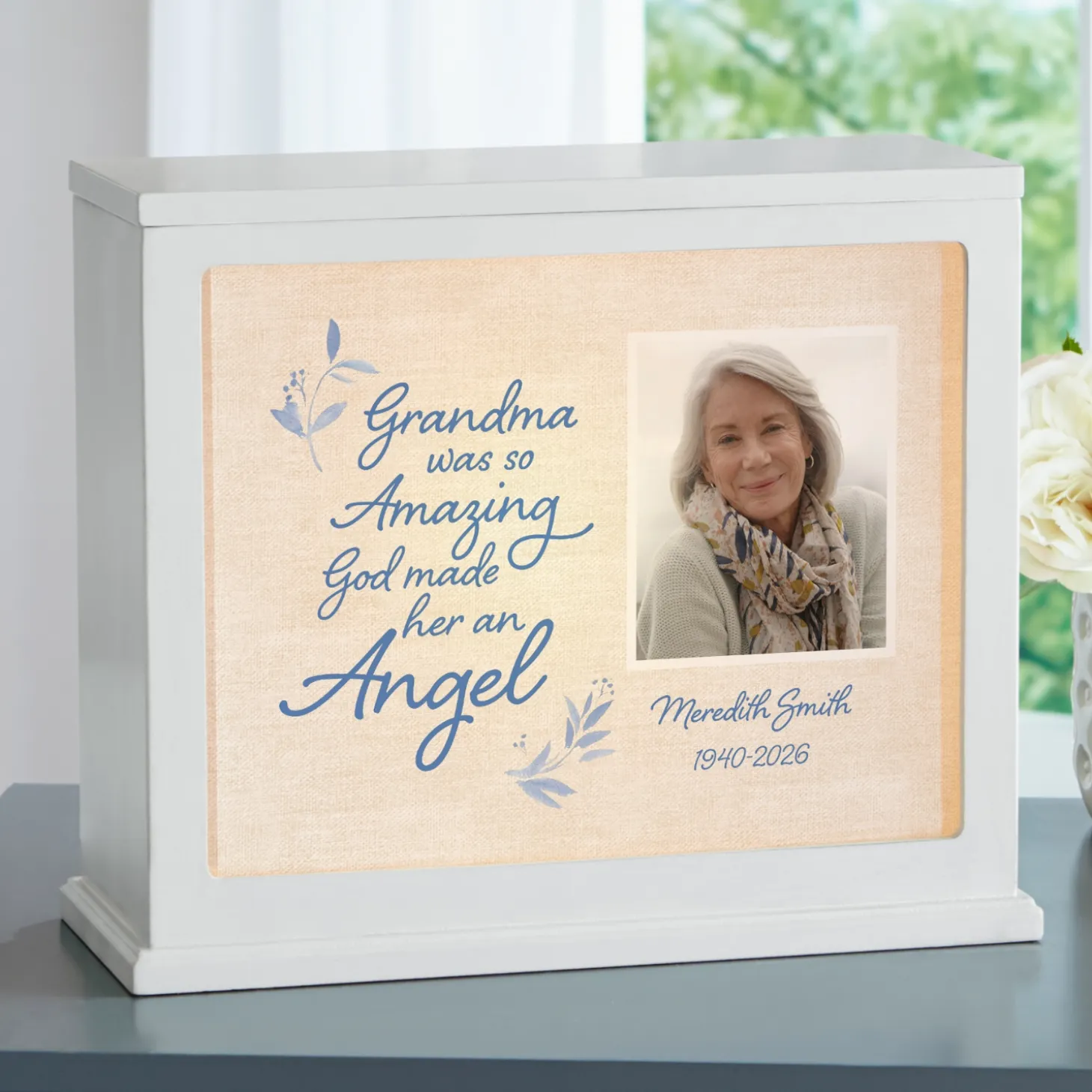 God Made an Angel Memorial Photo Accent Light