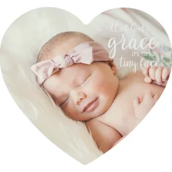 God's Grace Photo Wood Heart