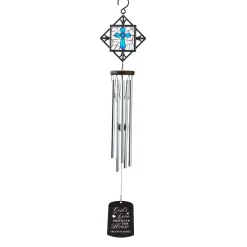 God's Love Protects This Home Stained Glass Wind Chime