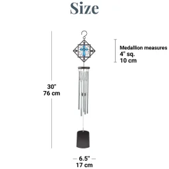 God's Love Protects This Home Stained Glass Wind Chime