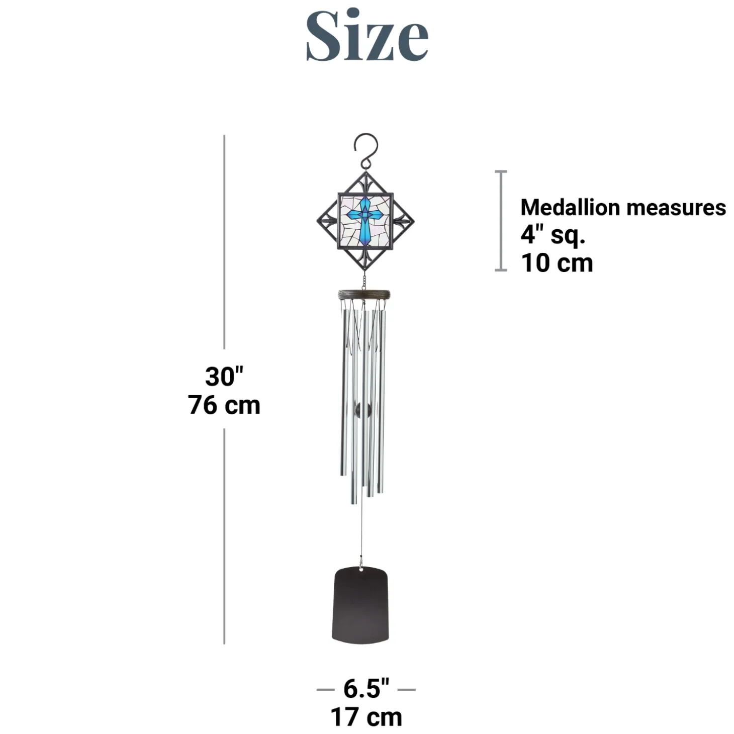 God's Love Protects This Home Stained Glass Wind Chime