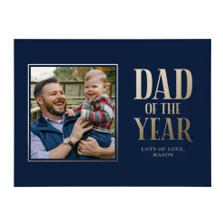 Gold Dad of the Year Wood Block