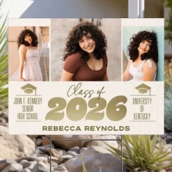 Golden Moments Graduation Photo Yard Sign