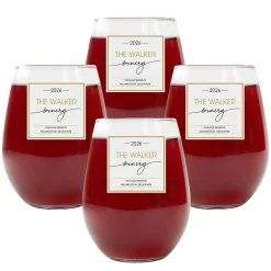 Golden Name Winery Wine Glass