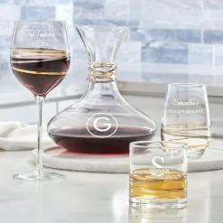 Golden Reflections Engraved Barware