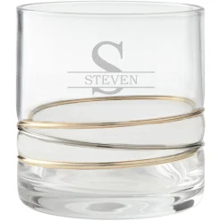Golden Reflections Engraved Barware