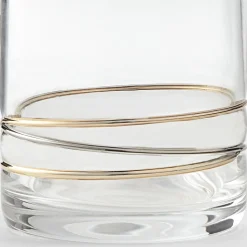 Golden Reflections Engraved Whiskey Glass