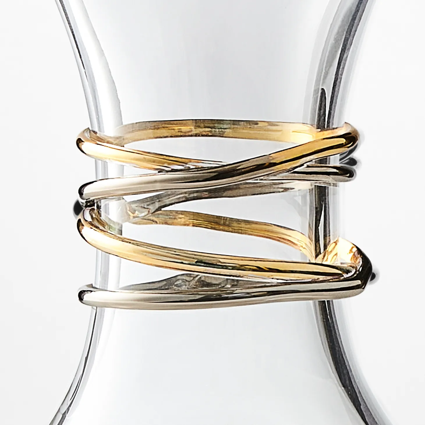 Golden Reflections Engraved Wine Decanter
