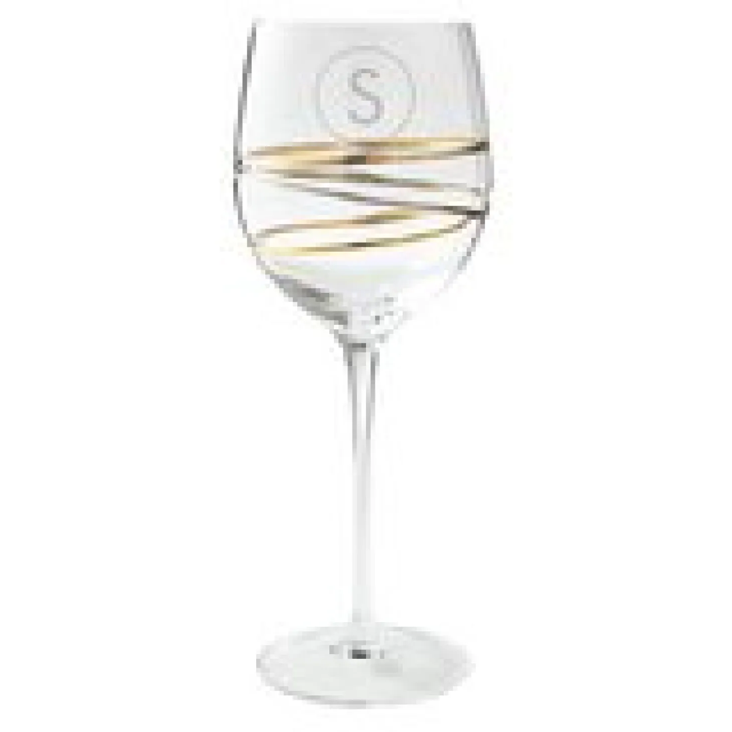 Golden Reflections Engraved Wine Glass