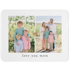 Gold Heart Photo Plush Blanket