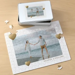 Gold hearts Photo Puzzle