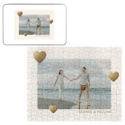 Gold hearts Photo Puzzle