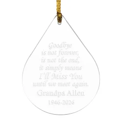 Goodbye is Not Forever Memorial Ornament