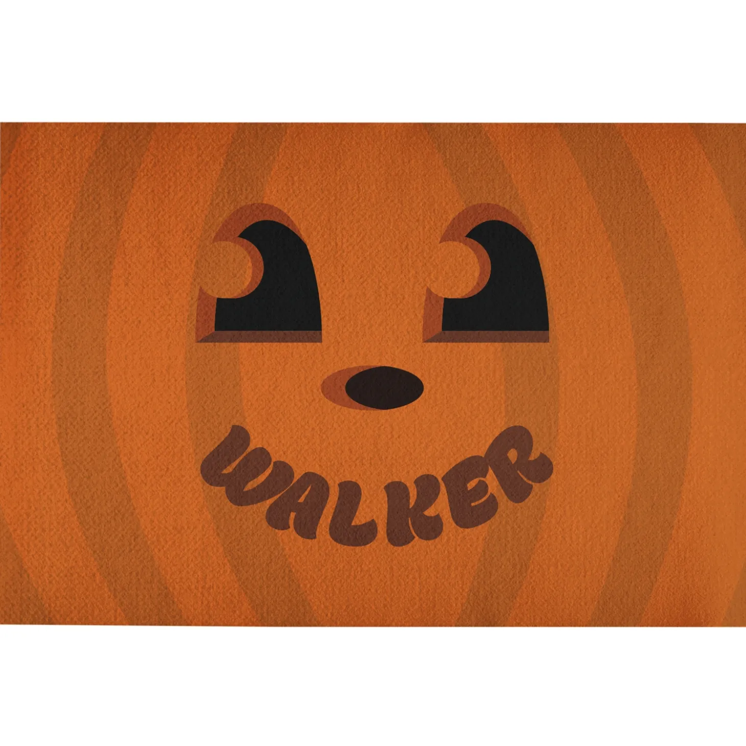 Goofy Pumpkin Faces Doormat