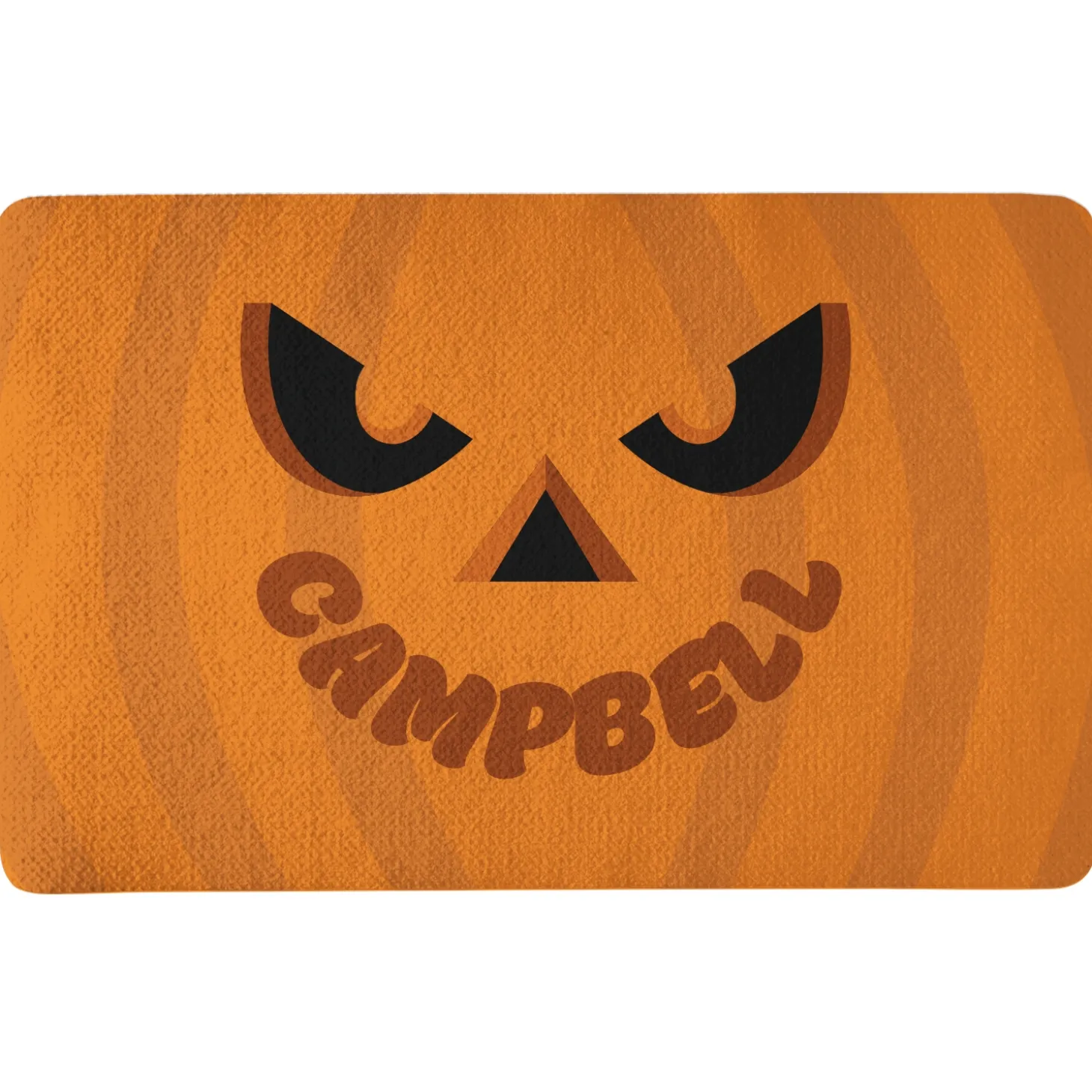 Goofy Pumpkin Faces Doormat