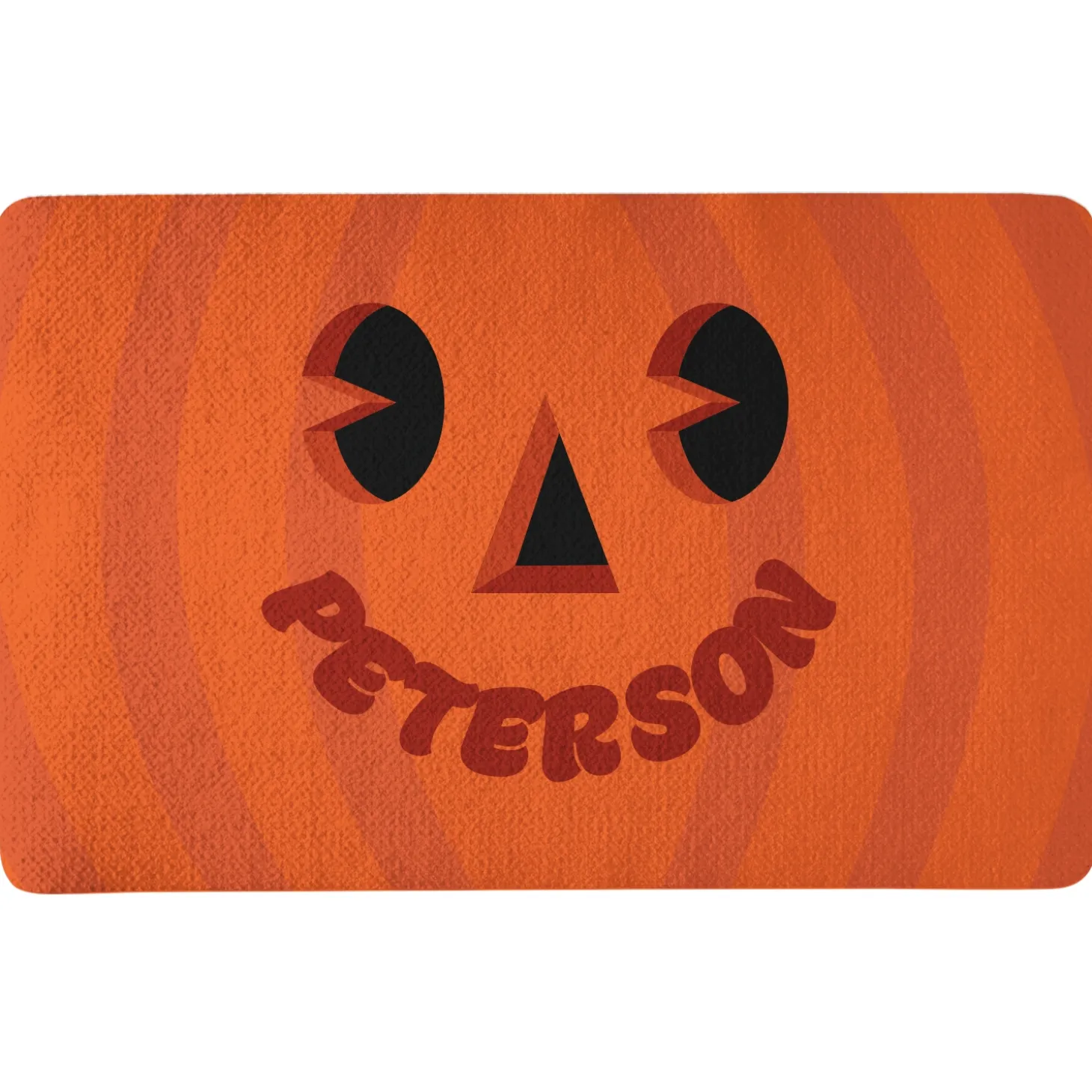 Goofy Pumpkin Faces Doormat