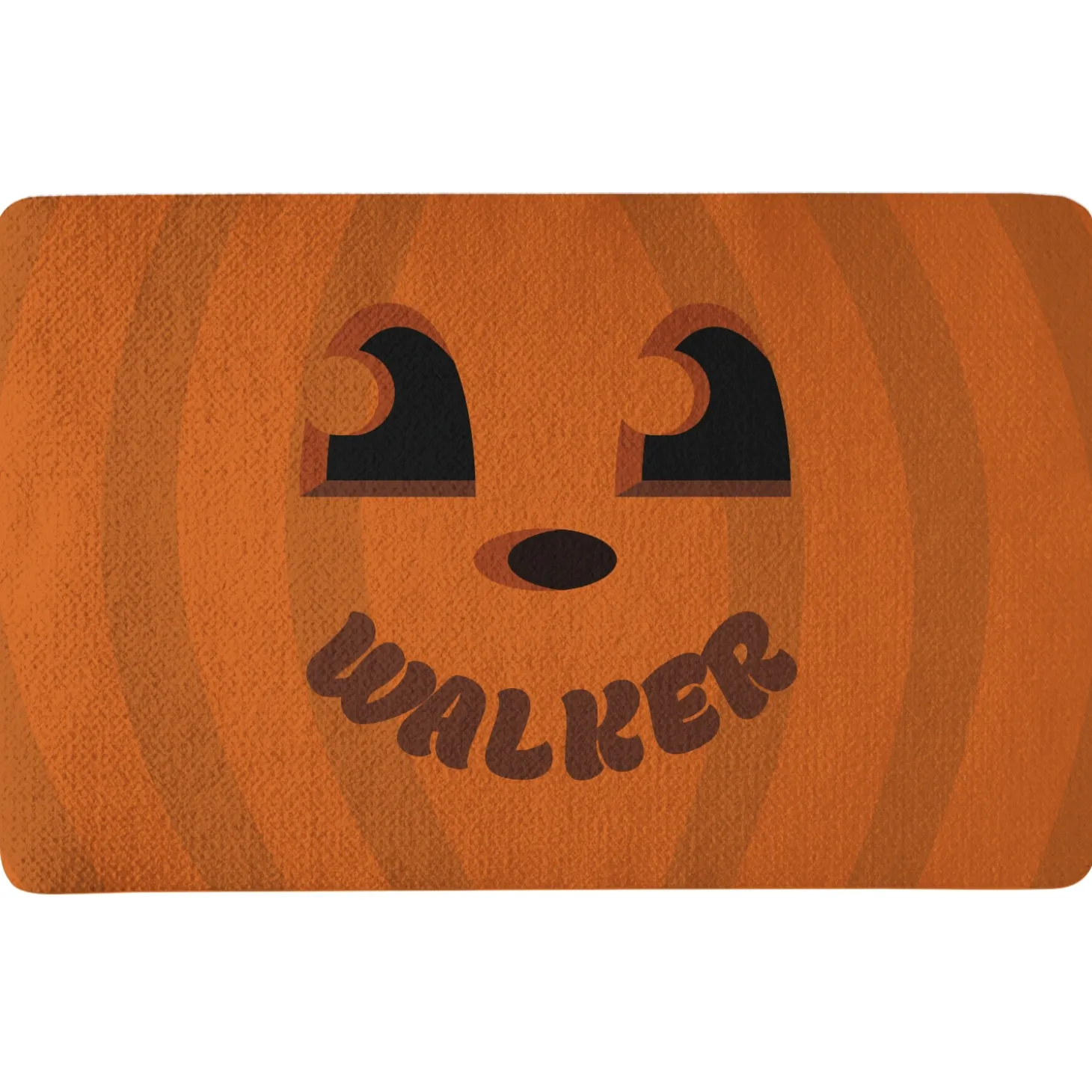 Goofy Pumpkin Faces Doormat