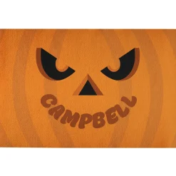 Goofy Pumpkin Faces Doormat