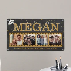 Graduate Photo Memory Reel Metal Sign