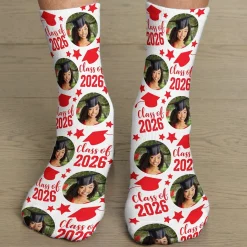 Graduation Celebration Photo Socks