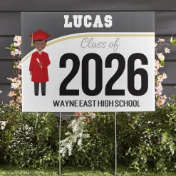 Graduation Character Yard Sign
