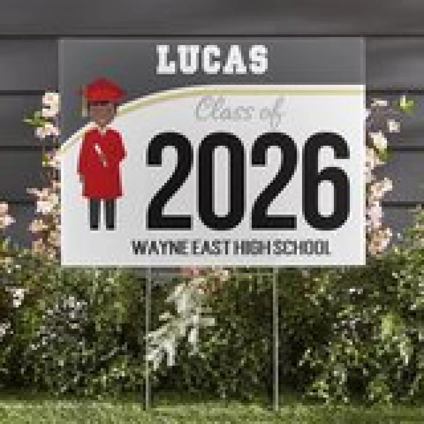 Graduation Character Yard Sign
