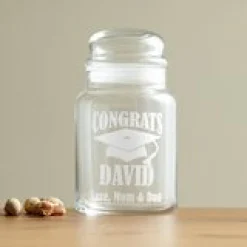Graduation Glass Treat Jar