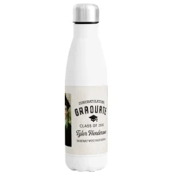 Graduation Headline Photo 17oz. Stainless Steel Water Bottle