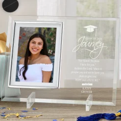 Graduation Journey Prayer Glass Frame
