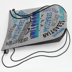 Graffiti Name Allover Print Drawstring Bags