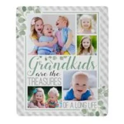 Grandkids Are Treasures Photo Plush Blanket