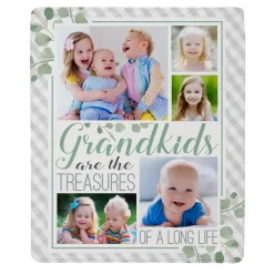Grandkids Are Treasures Photo Plush Blanket