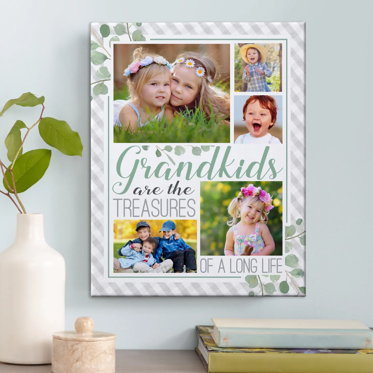 Grandkids Are Treasures Photo Canvas
