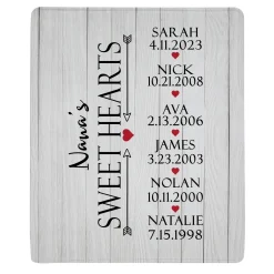 Grandkids Have Our Hearts Plush Blanket