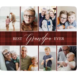 Grandpa & Dad Photo Landscape Plush Blanket