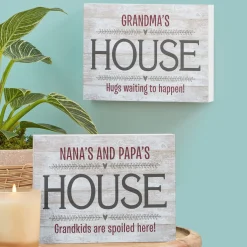 Grandparents House Wood Block