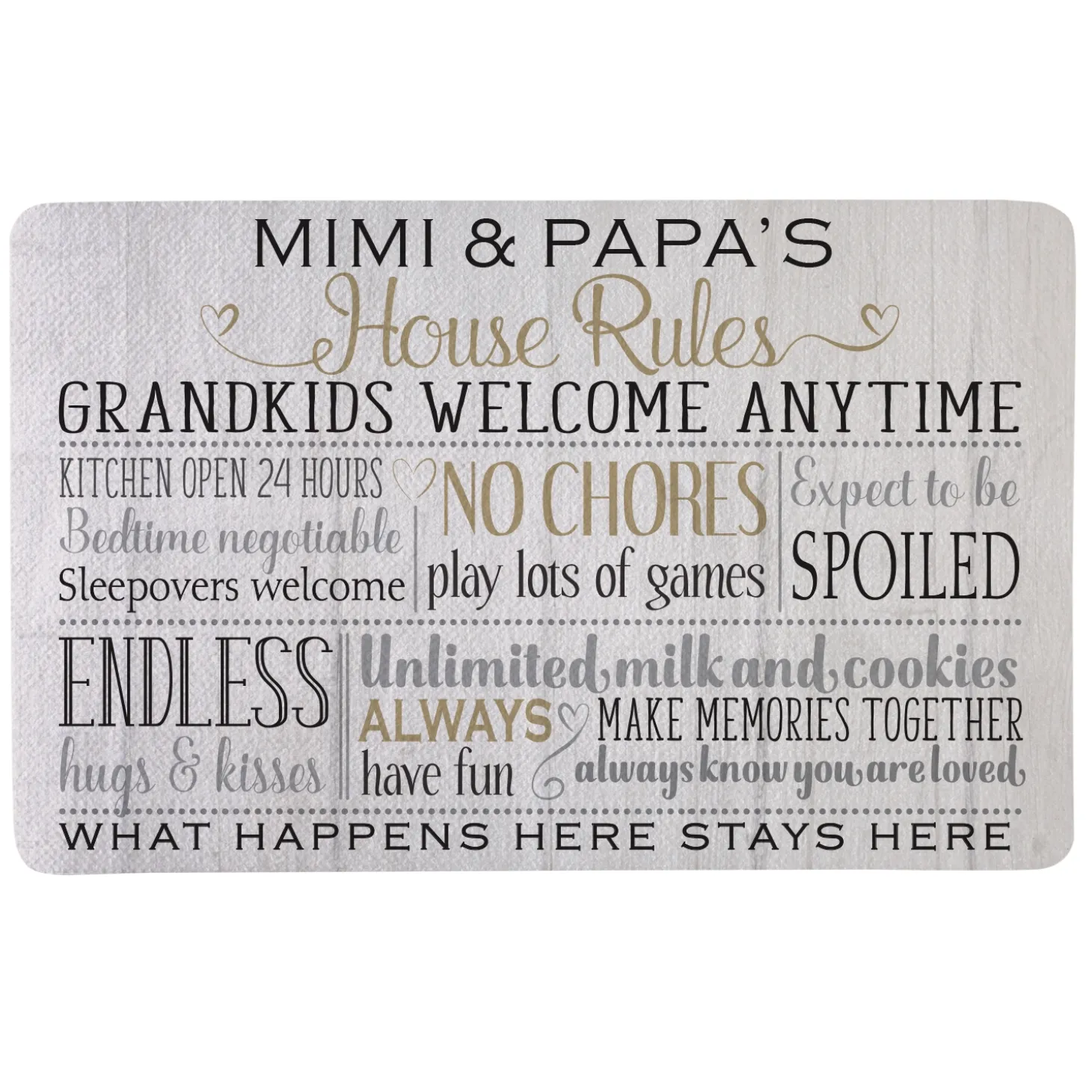 Grandparents Rules Doormat