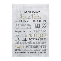 Grandparents Rules Garden Flag