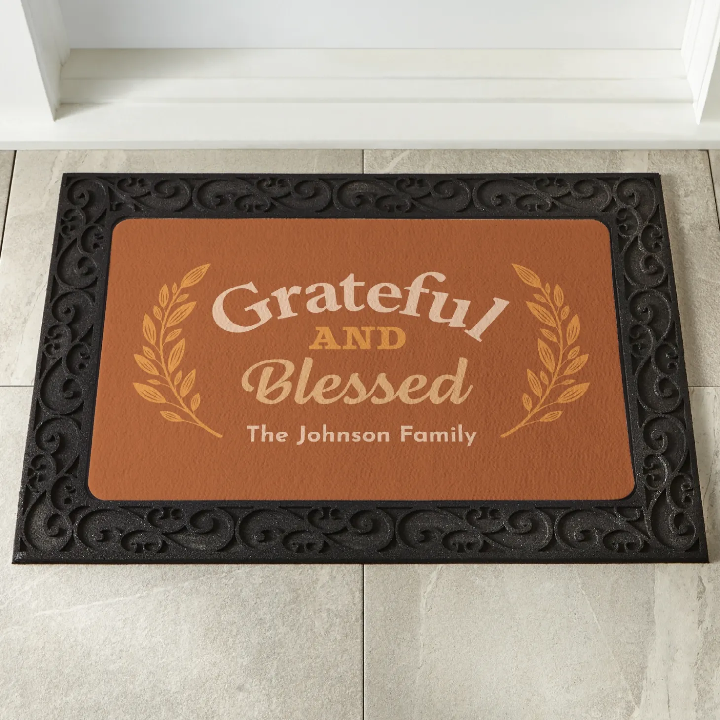 Grateful and Blessed Doormat