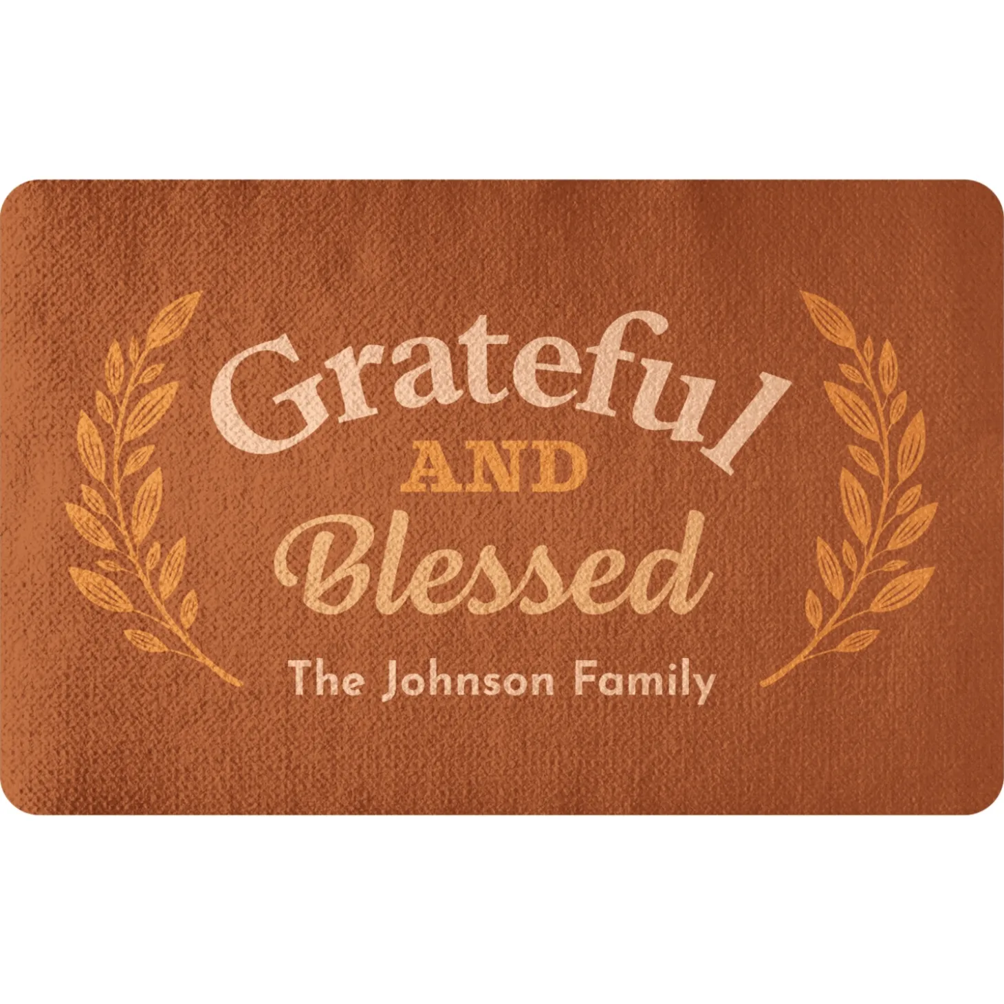 Grateful and Blessed Doormat