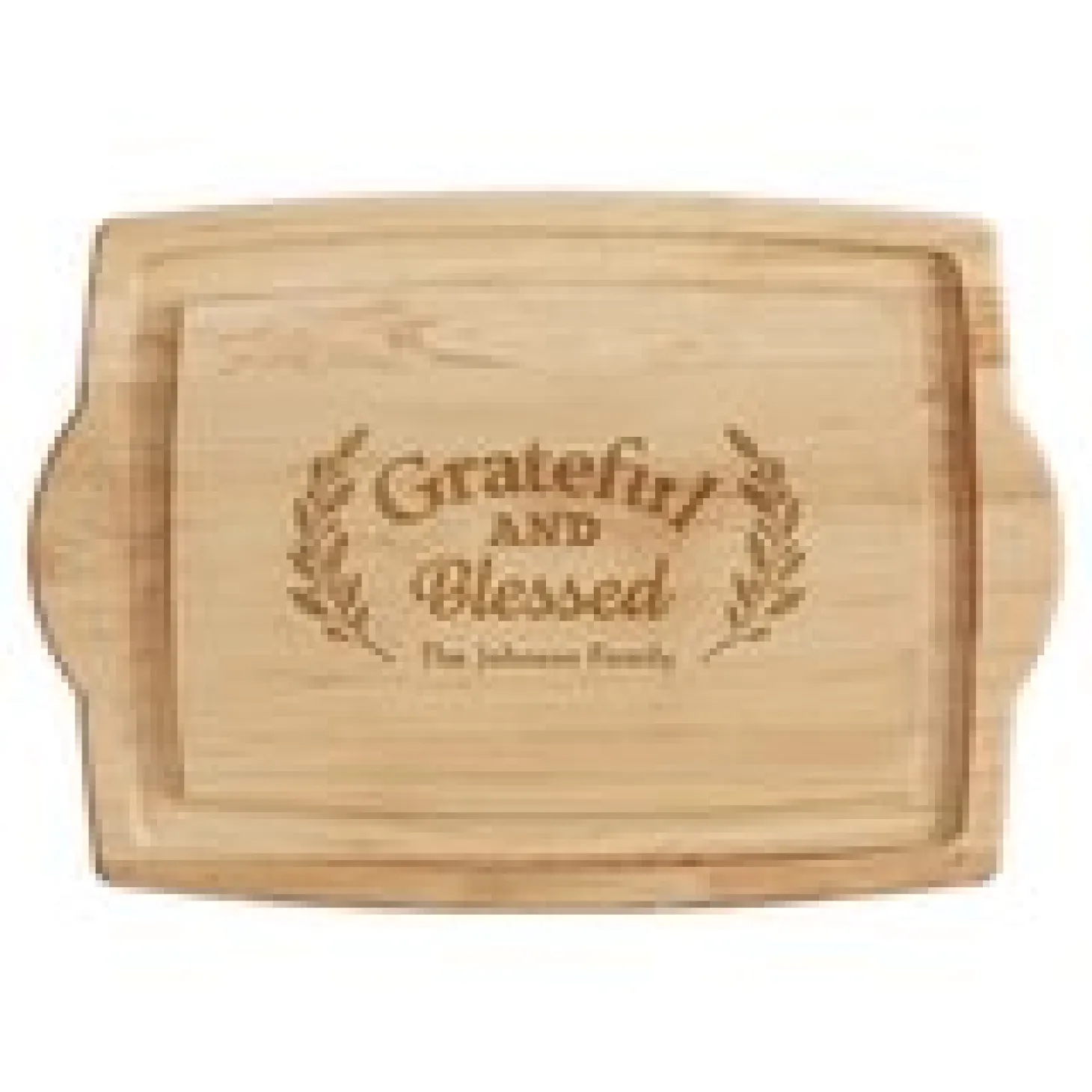 Grateful and Blessed Maple Wood Cutting Board